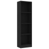   Libreria a 4 Ripiani Nero 40x24x142 cm in Truciolato