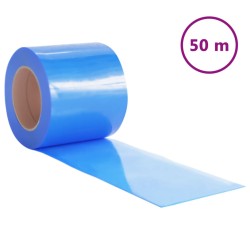 vidaXL Tenda per Porte Blu 200 mm x 1,6 mm 50 m in PVC