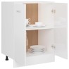   Armadio Inferiore Bianco Lucido 60x46x81,5 cm in Truciolato