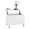   Tavolino Salotto Bianco Lucido 60x44,5x45 cm Legno ingegnerizzato