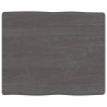 vidaXL Piano Tavolo Grigio Scuro 60x50x6 cm in Rovere Non Trattato