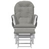 vidaXL Poltrona Glider con Sgabello Grigio Chiaro in Tessuto