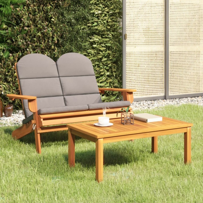 vidaXL Set Salotto da Giardino Adirondack 2pz Legno Massello di Acacia