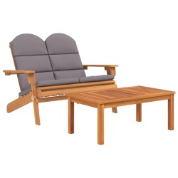 vidaXL Set Salotto da Giardino Adirondack 2pz Legno Massello di Acacia