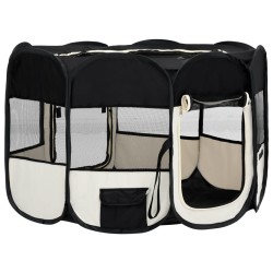   Box per Cani Pieghevole con Borsa Trasporto Nero 125x125x61 cm