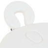 vidaXL Lettino da Massaggio Spessore 4 cm con 2 Supporti Ovale Bianco