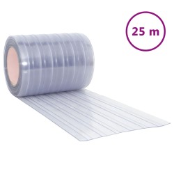 vidaXL Tenda per Porte Trasparente 300 mm x 2,6 mm 25 m in PVC