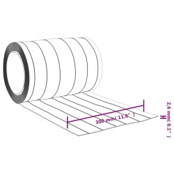 vidaXL Tenda per Porte Trasparente 300 mm x 2,6 mm 25 m in PVC