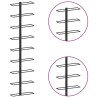  Portavini da Parete per 9 Bottiglie Nero in Ferro