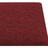 vidaXL Pannelli Murali 12 pz Rosso Vino 90x15 cm Tessuto 1,62 m²