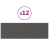 vidaXL Pannelli Murali 12 pz Grigio Scuro 90x30 cm Tessuto 3,24 m²