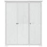 vidaXL Armadio BODO 151,5x52x176,5 cm in Legno Massello di Pino Bianco