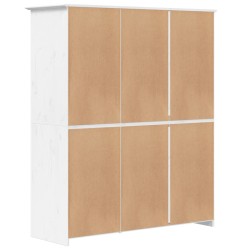 vidaXL Armadio BODO 151,5x52x176,5 cm in Legno Massello di Pino Bianco