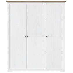 vidaXL Armadio BODO 151,5x52x176,5 cm Massello Pino Bianco e Marrone