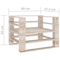   Divano Pallet da Giardino in Legno Impregnato di Pino