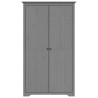 vidaXL Armadio BODO 101x52x176,5 cm in Legno Massello di Pino Grigio