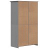 vidaXL Armadio BODO 101x52x176,5 cm in Legno Massello di Pino Grigio