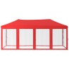   Tenda per Feste Pieghevole con Pareti Laterali Rosso 3x6 m