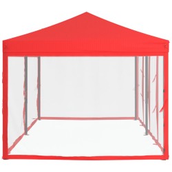   Tenda per Feste Pieghevole con Pareti Laterali Rosso 3x6 m