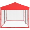   Tenda per Feste Pieghevole con Pareti Laterali Rosso 3x6 m