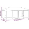   Tenda per Feste Pieghevole con Pareti Laterali Rosso 3x6 m