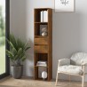   Libreria Rovere Fumo 36x30x171 cm in Legno Ingegnerizzato