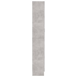   Armadio con Vetrina Grigio Cemento 82,5x30,5x185,5cm Truciolato