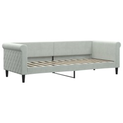 vidaXL Letto da Giorno Grigio Chiaro 80x200 cm in Velluto