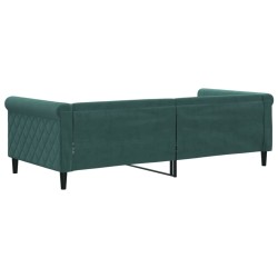 vidaXL Letto da Giorno Verde Scuro 90x200 cm in Velluto