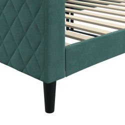 vidaXL Letto da Giorno Verde Scuro 90x200 cm in Velluto