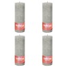 Bolsius Candele Rustiche Colonna Shine 4 pz 190x68 mm Grigio Sabbia