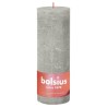 Bolsius Candele Rustiche Colonna Shine 4 pz 190x68 mm Grigio Sabbia