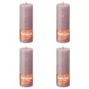 Bolsius Candele Rustiche a Colonna Shine 4 pz 190x68 mm Rosa Cenere