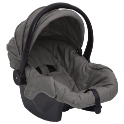 vidaXL Passeggino 3 in 1 Grigio Chiaro e Nero in Acciaio