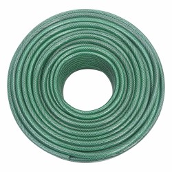 vidaXL Set Tubo da Giardino con Raccordi Verde 0,6" 100 m in PVC