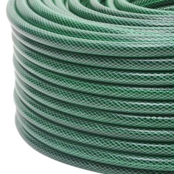 vidaXL Set Tubo da Giardino con Raccordi Verde 0,6" 100 m in PVC