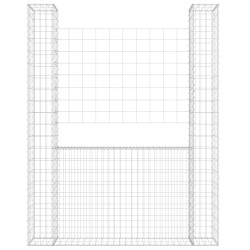    Gabbione a U con 2 Pali in Ferro 140x20x200 cm