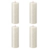 Bolsius Candele Pilastro Rustiche Shimmer 4 pz 190x68 mm Avorio