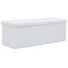 Cassapanca Pieghevole in Similpelle 110x38x38 cm Bianco