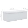 Cassapanca Pieghevole in Similpelle 110x38x38 cm Bianco