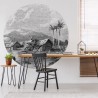 WallArt Carta da Parati Circolare Landscape of Guadeloupe 142,5 cm