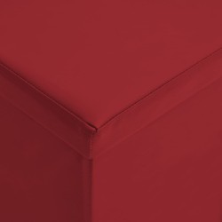 vidaXL Panca Portaoggetti Pieghevole Rosso Vino in PVC