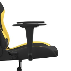 vidaXL Sedia da Gaming Nero e Giallo in Tessuto