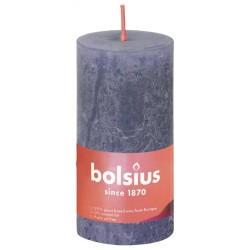 Bolsius Candele Rustiche a Colonna Shine 8 pz 100x50 mm Blu Crepuscolo