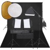    Kit per Studio Fotografico con Set Luci, Fondale e Riflettore