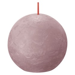 Bolsius Candele Rustiche a Sfera Shine 6 pz 76x71 mm Rosa Cenere