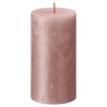 Bolsius Candele Pilastro Rustiche Shimmer 4 pz 130x68 mm Rosa