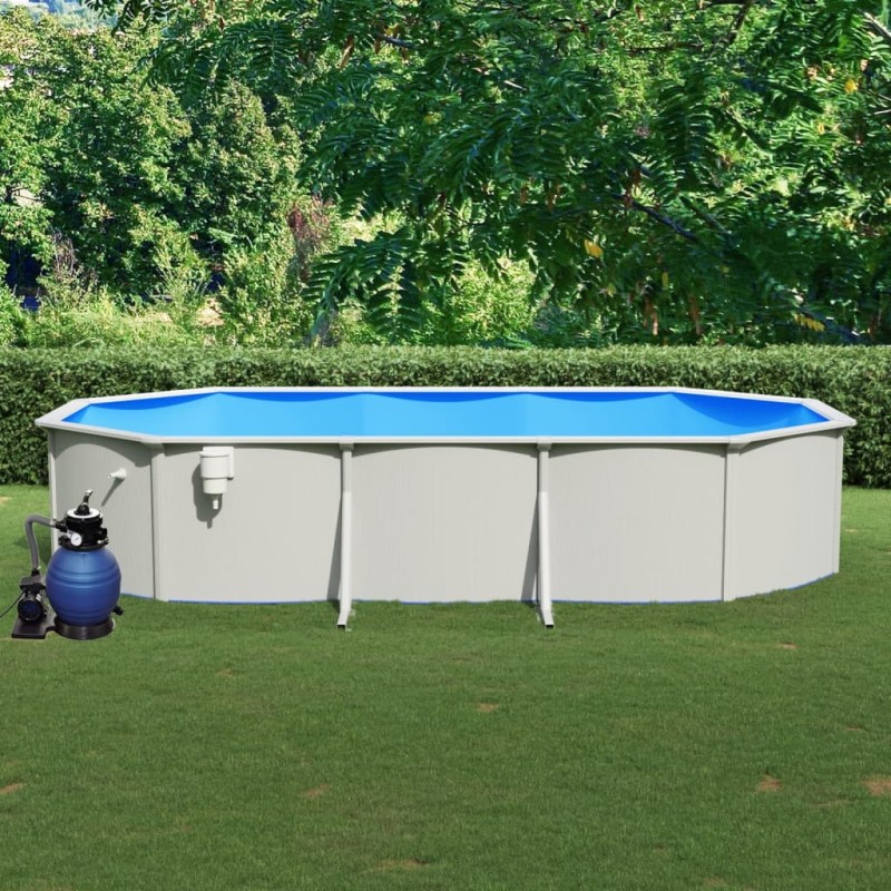    Piscina con Pompa Filtro a Sabbia 610x360x120 cm