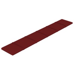 vidaXL Pannelli Murali 12 pz Rosso Vino 90x15 cm Tessuto 1,62 m²