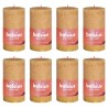 Bolsius Candele Rustiche a Colonna Shine 8 pz 100x50 mm Giallo Favo